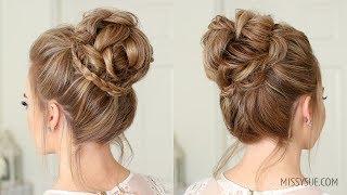 Mini Braid Wrapped High Bun | Missy Sue