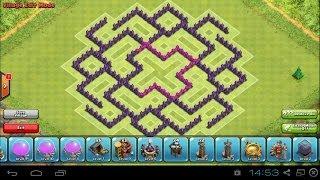 Clash Of Clans-TH8 Hybrid base