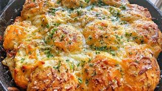 CHEESY STUFFED BISCUIT GARLIC BREAD!!! | QUARANTINE RECIPES