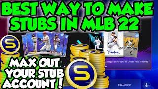 BEST WAYS TO MAKE STUBS IN MLB THE SHOW 22 DIAMOND DYNASTY! FASTEST WAY TO MAKE STUBS MLB 22!