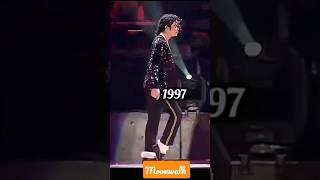 Michael Jackson moonwalk evolution from 1983 to 2001#shorts #dance 