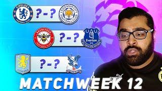 English Premier League Predictions | Matchweek 12