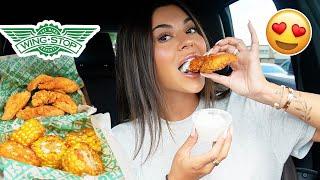 Wingstop Mukbang | Trying the New Hot Honey Rub Flavor! +Q&A