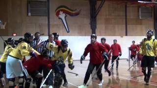 Bench-Clearing Ball Hockey Fights - Ball Hockey Brawls - Bench Clear Bench Clearing (Raw)