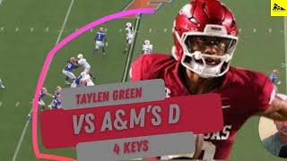 Arkansas Football: Keys For Taylen Green vs Texas A&M & Film Breakdown