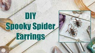 DIY Spooky Spider Earring Tutorial