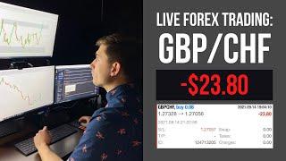 Real Forex Trading: I Bought GBP/CHF, Then THIS Happens... | Down -$23.80