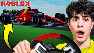 Playing F1 ROBLOX With A Steering Wheel!