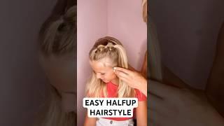 EASY HALFUP HAIRSTYLE | Audrey and Victoria #hairstyle #hairtutorial PRODUCTS ️⬇️