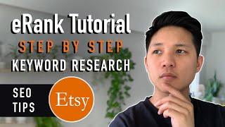 eRank Tutorial - How to use eRank for Etsy SEO Keyword Research - Etsy for Beginners