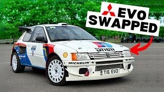 4x4 MITSUBISHI EVO SWAPPED PEUGEOT 205!