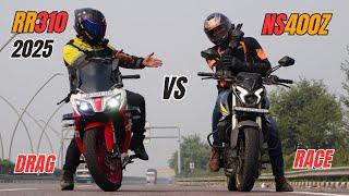 2025 Tvs Apache RR310 Vs Bajaj Pulsar NS400z Drag Race