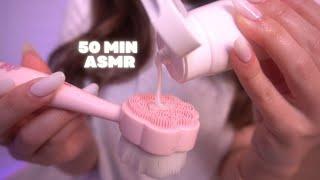 50 Minutes of (ASMR) Skincare, Haircare & Tingly Makeup 