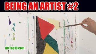 BEING AN ARTIST #2 - In the Studio #1 - Robert Dunt, ArtTop10 Founder, works on his oil paintings.