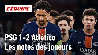 PSG 1-2 Atlético de Madrid : Barcola, Griezmann... Les notes du match de Ligue des champions