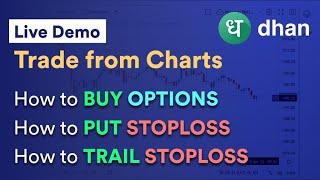 How to trade options in dhan trading platform | how to trade on dhan app how to put stoploss in dhan