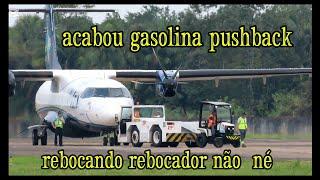 atr 72-600 da azul fica preso após pushback estragar no aeroporto de Joinville Grande atraso pr-aqk