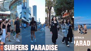 [4k] Explore Surfers Paradise Wednesday 24 July 2024 | Gold Coast | Queensland | Australia