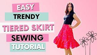 Get On Trend With The Stylish Theresa Tiered Skirt Sewing Pattern!