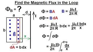 Physics 44  Magnetic Field Generated (15 of 28) Magnetic Flux=? in Loop