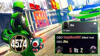 Level 4574 with 4.79 K/D gets SALTY after getting DESTROYED! [GTA Online]