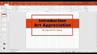 Introduction to Arts Appreciation