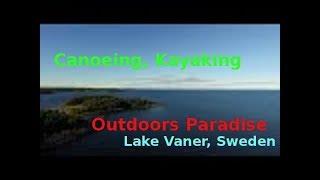 Drone Aerial Video: Canoeing, Boating and Outdoors Paradise along Lake Vaner, Sweden