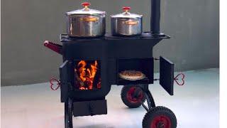 Wood Stove-Fireplace-Oven 3 in 1 Creative Beautiful Efficient