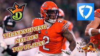 WEEK 13 THANKSGIVING NFL DRAFTKINGS & FANDUEL PICKS!