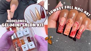 MODELONES GEL MINI SALON KIT UNBOXING  | EASY BUILDER GEL APPLICATION | FALL NAIL ART