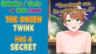 [ASMR] Cute Twink Encounter at the Bathhouse | M4M | Cute | Soft Moans | Mildly Lewd | Bath SFX