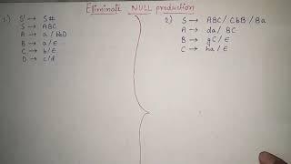 How to remove null productions from Context Free Grammar in theory of computation