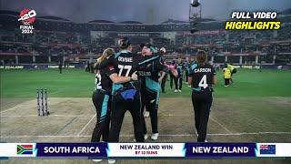 NZ W vs SA W Final Highlights 2024 | New Zealand vs South Africa Women T20 World Cup Highlights 2024