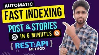 Fast Indexing in 5 Minutes | Google Instant Indexing by Rank Math API Indexing Method Guide in Hindi