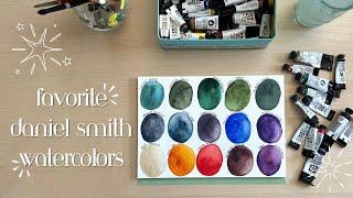 My favorite Daniel Smith Watercolors! Swatches and Reviews!