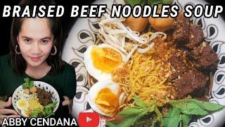 HOW TO MAKE BRAISED BEEF  BRISKET NOODLES SOUP ( VLOG #67 )| ABBY CENDANA