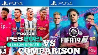 efootball PES 2021 Vs FIFA 19 PS4