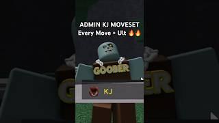 ADMIN KJ MOVESET SHOWCASE in The Strongest Battlegrounds ROBLOX #shorts