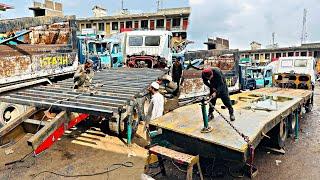 Just 10 Days Working Process A Small Dump Truck Converted to Largest Low Bed with Few Tools