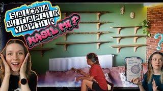 Salona Kitaplık Yapıyoruz  // Tadilat Vlog #kitaplık #part1