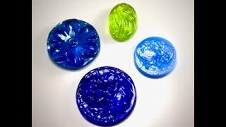 Hand Pressed Figural Glass Cabochons