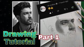 Vicky Kaushal Drawing Tutorial | Vk Artbox Competition Part 1