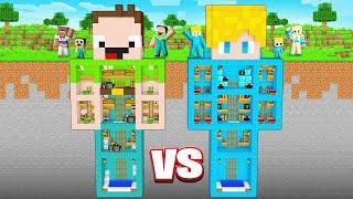 Ukri Reich vs Billy ARM geheime unterirdische Basis Bau Challenge in Minecraft!