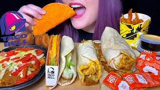 ASMR TACO BELL MUKBANG (NO TALKING) *NEW* LOADED TACO FRIES BURRITO + BEEFY POTATO FLATBREAD TACO