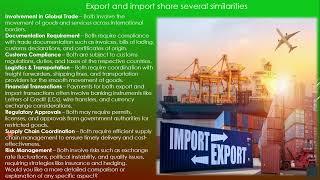 Similarity Between Export And Import