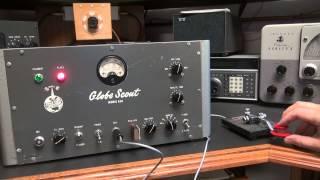 WRL Globe Scout 65A Ham Radio 807 Tube Transmitter Demo