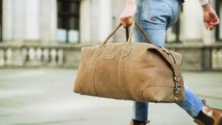 Weekender Herren Leder »David« Havana-Braun, Vintage Reisetasche, handgemacht, 60L | DRAKENSBERG