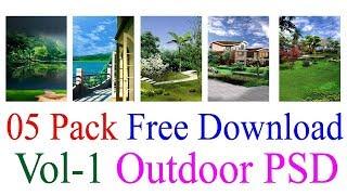 Free Download Outdoor PSD Studio Background VOL=1