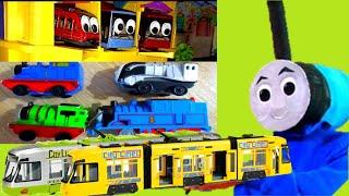 19 Minutes Satisfying with Dickie Toys Trams Thomas & Friends James & Percy toys come out of the box