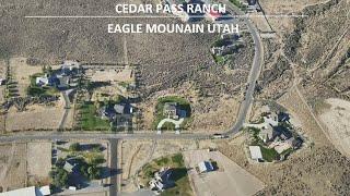 Flying Above Cedar Pass Ranch Subdivision at Eagle Mountain Utah